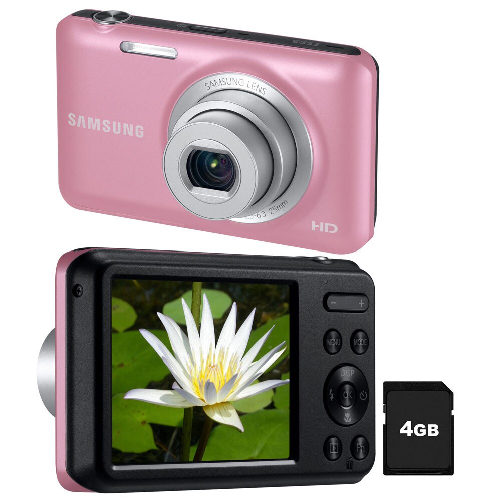 Câmera Digital Samsung ES95 Rosa, 16.1MP, 5x zoom óptico, LCD de 2.7