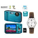 Câmera Digital Cyber Shot DSC TF1 Azul Sony + R...