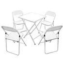 Conjunto de Mesa Quadrada Metalmix Ásia c/ 4 Ca...
