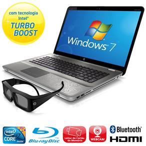 Notebook HP Envy 3D Prata com Intel® Core™ i7-720QM, 6GB, 640GB, Leitor de Blu-Ray, HDMI, LED 17.3" e Windows 7 Home Premium