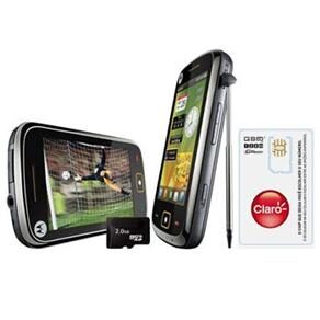 Celular Claro Motorola EX245 Prata/Preto c/ TV Digital, Câmera 3MP, MP3, Rádio FM, Touchscreen, Bluetooth e Cartão 2GB + Chip Único Claro Pré-Pago