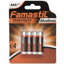 Pilha Alcalina Famastil AAA com 4 Unidades 