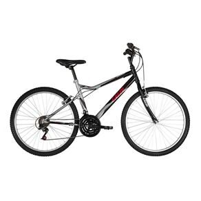 Bicicleta Aro 26 Caloi Terra com 21 Marchas - Prata/Preta