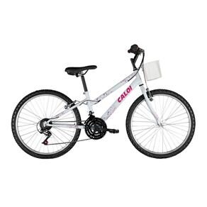 Bicicleta Aro 24 Caloi Ceci com 21 Marchas - Branca