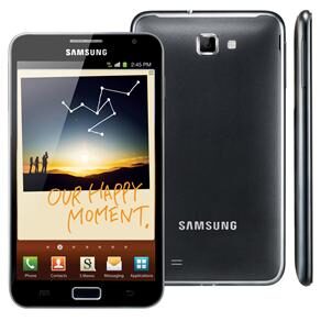 Celular Desbloqueado Samsung Galaxy Note com Processador de 1.4GHz, Tela de 5.3’’, Android 2.3, Bluetooth, Wi-Fi, 3G, GPS, Câmera 8MP, MP3 e Rádio FM