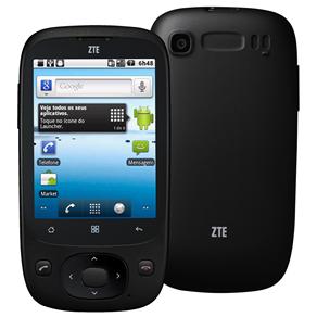 Celular Desbloqueado ZTE N721 Preto com Câmera 2MP, Android 2.2, Touch Screen, Bluetooth, Wi-Fi, GPS, 3G, MP3 e Fone de Ouvido