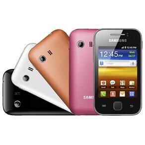 Celular Desbloqueado Samsung Galaxy Y Color Plus com Android 2.3, Wi-Fi, 3G, GPS, Câmera 2MP, MP3, Touch Screen, Fone de Ouvido e Cartão 2GB