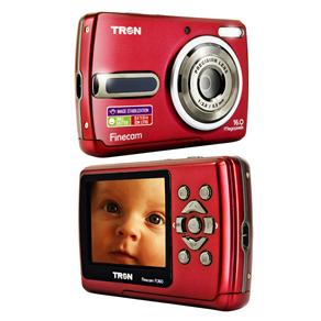 Câmera Digital Tron FineCam FL160 Vermelha c/ Visor LCD 2,4”, 16MP, Estabilizador de Imagens, Vídeo em VGA, Detector de Face e Sorriso 