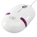 Mouse Óptico Integris 308JU USB - Branco e Roxo