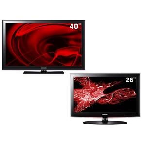 TV 40" LCD Samsung Full HD c/ Conversor Digital + TV 26" LCD Samsung c 