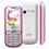 Celular desbloqueado 411 Meu Branco/Rosa c/ Câmera 1.3MP, Rádio FM/MP3/MP4, Dual Chip, Quadriband, Bluetooth + Fone de Ouvido + Cartão de 2GB