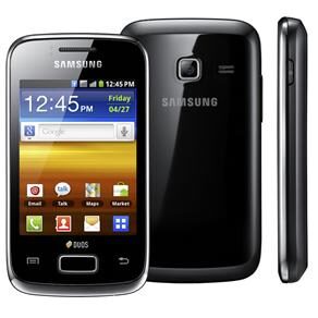 Celular Desbloqueado Tim Samsung Galaxy Y Duos S6102B Preto com Dual Chip, Android 2.3, Wi-Fi, 3G, GPS, Câmera 3MP, MP3, Touch Screen e Fone