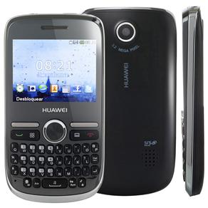 Celular Desbloqueado Huawei G6608 Preto com teclado Qwerty, Dual Chip, Câmera 3.2 MP, Rádio FM, MP3, WI-FI e Bluetooth