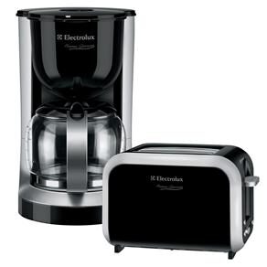 Cafeteira Elétrica Electrolux Buon Giorno CM500 - Preta + Torradeira Electrolux Buon Giorno TS500 - Preta/Prata