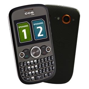 Celular Desbloqueado CCE Mobi QW20 Preto com Dual Chip, Câmera 1.3MP, TV Analógica, Bluetooth, MP3, Rádio FM e Fone de Ouvido