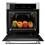 Forno de Embutir Elétrico GE Pirolítico com Controle Glass Touch e Grill - Inox/Preto - 220V - 66 Litros