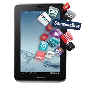 Tablet Samsung Galaxy Tab 2 7.0 P3110 com Tela 7,0”, Processador Dual Core 1.0 GHz, 16GB, Câmera 3.2MP, Wi-Fi, GPS, Bluetooth e Android 4.0