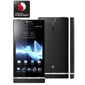 Celular Desbloqueado Sony Xperia S Preto com Tela de 4,3", Câmera 12.1MP, Processador Dual Core, Android 2.3, 3G, Wi-Fi, aGPS, Touch e Bluetooth