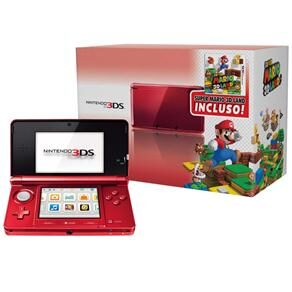 Nintendo 3DS Vermelho Fogo + Jogo Super Mario 3D Land - 3DS