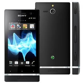 Celular Desbloqueado Sony Xperia U Preto/Rosa com Tela de 3,5", Câmera 5MP, Processador Dual Core, Android 2.3, 3G, Wi-Fi, aGPS, Touch e Bluetooth