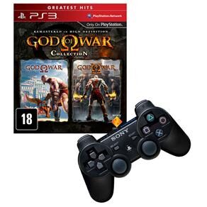 Controle Sony Dual Shock 3 + Jogo God of War Collection - PS3