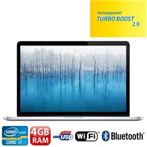 MacBook Pro Apple MD104BZ/A com Intel® Core™ i7 Quad Core, 4GB, 750GB, Gravador de DVD, Thunderbolt, Bluetooth 4.0, LED 15.4" e Mac OS X Lion + iLife