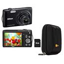 Câmera Nikon CoolPix S3300 Preta c/ LCD 2.7”, 1...