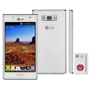 Celular Desbloqueado Claro LG Optimus L7 Branco com Tela de 4.3”, Android 4.0, Câmera 5MP, 3G, Wi-Fi, GPS, Rádio FM e MP3 