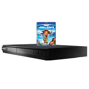 Blu-Ray Player Samsung c/ Cabo HDMI, Entrada USB e Porta Ethernet + Blu Ray A Era do Gelo 3