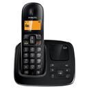 Telefone s/ Fio Philips CD1961B Preto com Secre...
