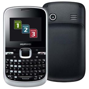 Celular Desbloqueado Huawei G6008 Preto com teclado QWERTY, Tri Chip