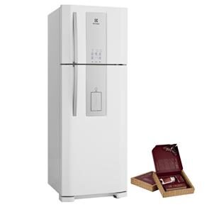 Refrigerador Electrolux Frost Free Duplex DWN51 com Dispenser de Água -441 L + Kit Ekos Vivência Castanha 31952 Natura