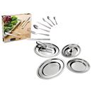 Conjunto Faqueiro Inox 42 Peças + Baixelas 6 Pe...