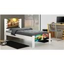 Cama de Solteiro Gelius Fantasy Carros - Branca