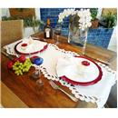 Trilho de Mesa Mehndi Deli 45x220cm - Branco