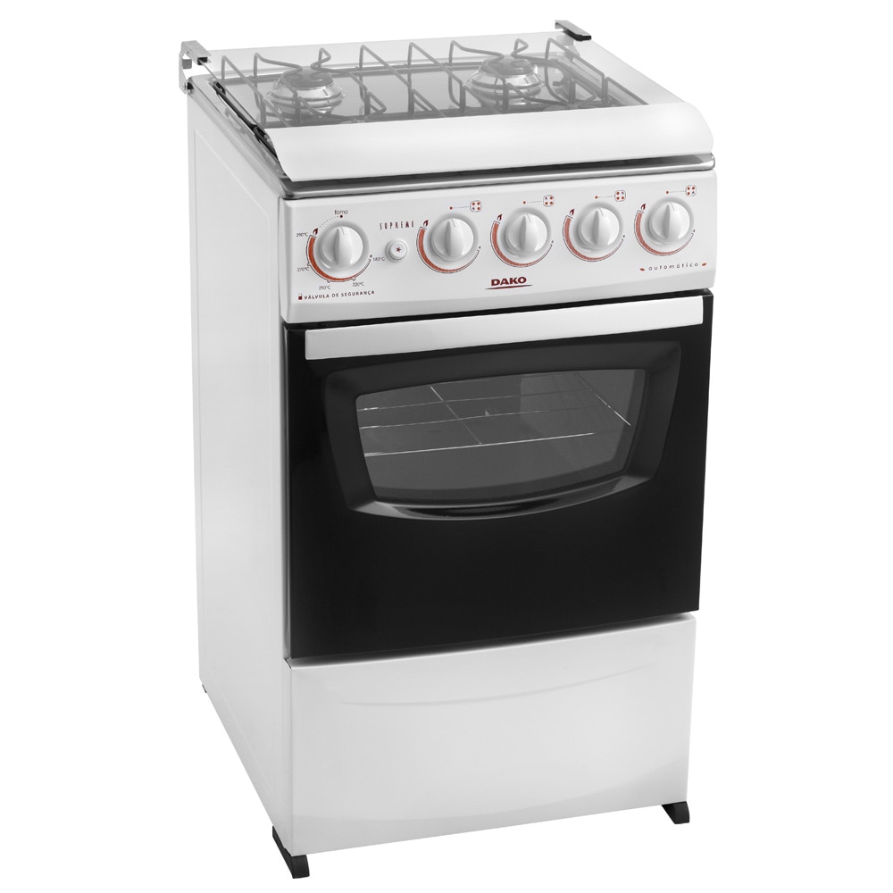 Fogão Dako Supreme Super 4 Bocas, Forno Autolimpante e Acendimento Automático Bivolt Branco