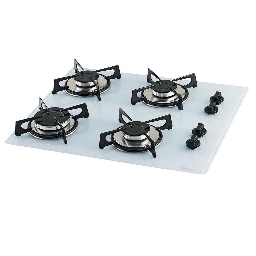 Cooktop 4 Bocas Fischer 1519 Branco Cooktops no