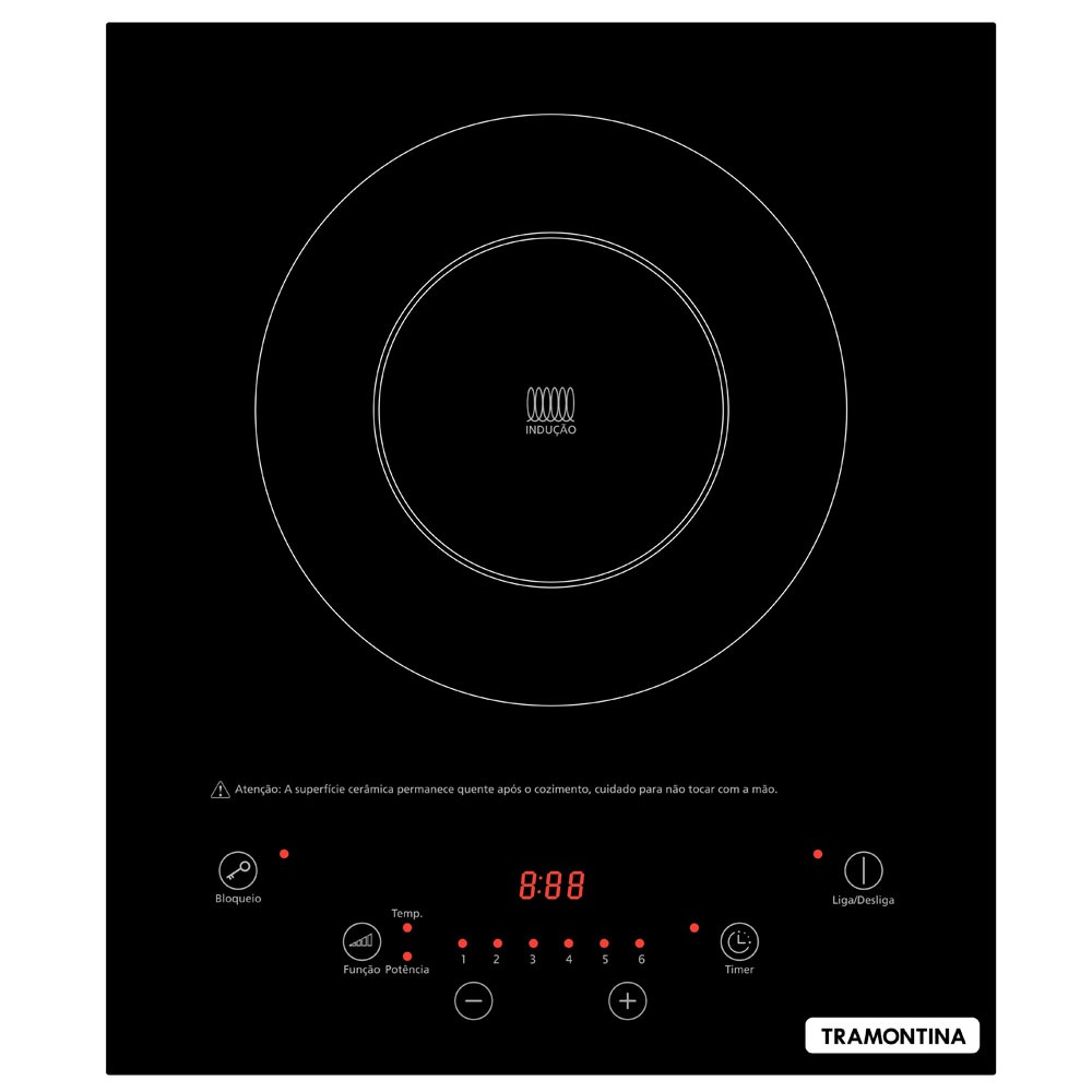 Cooktop Elétrico 1 Boca Tramontina Portátil EI 30 Cooktops no