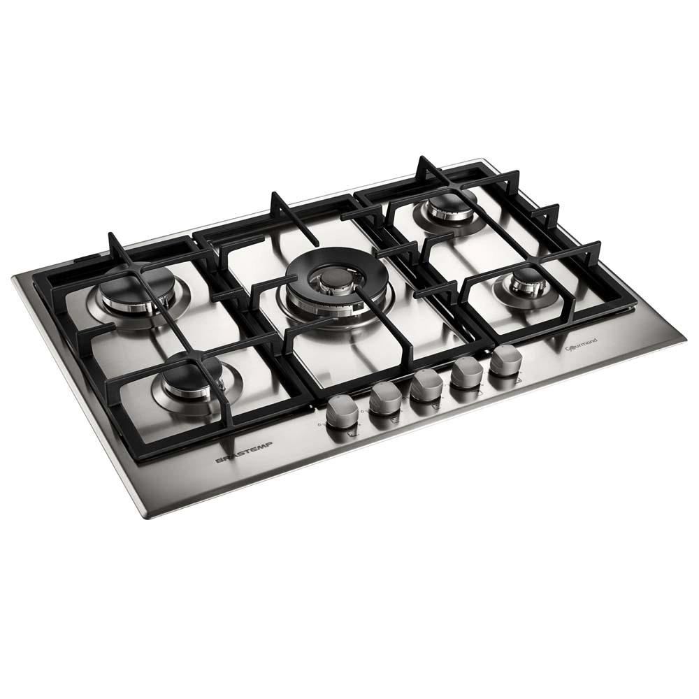 Cooktop a Gás 5 Bocas Brastemp Gourmand BDK75DRBNA com Queimador