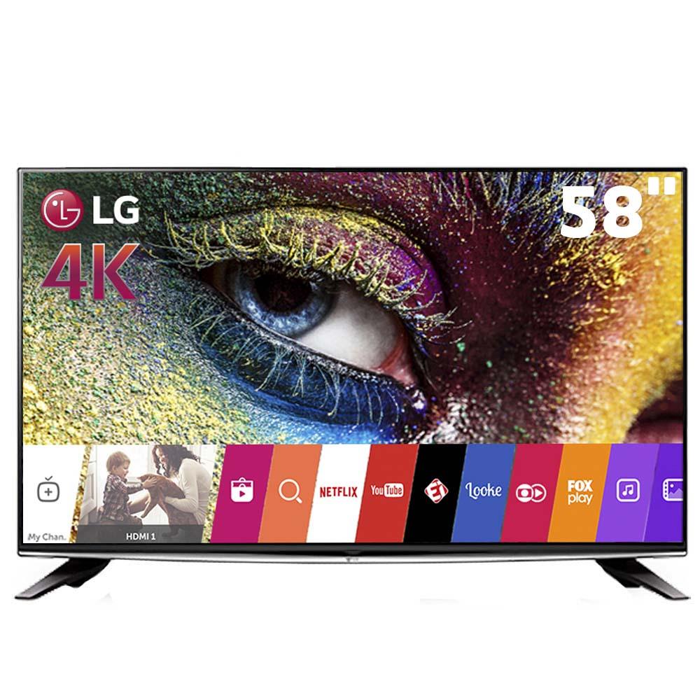 Smart TV LED 58" Ultra HD 4K LG 58UH6300 com Sistema WebOS, Wi-Fi, Upscaling, HDR Pro, Controle Smart Magic, Entradas HDMI e USB