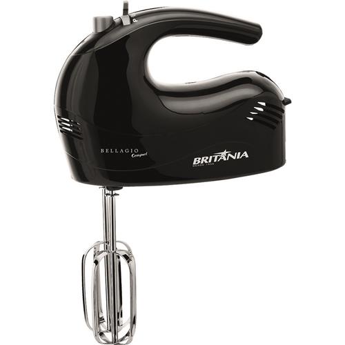 Batedeira Britânia Bellagio Compact com 4 Velocidades - Preta