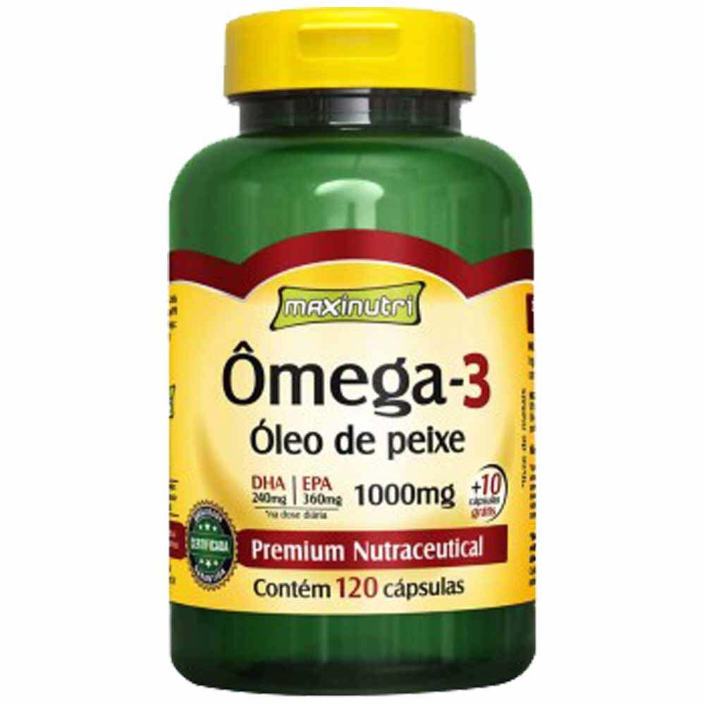 Ômega 3 Óleo de Peixe 1000mg Maxinutri - 130 Cápsulas - Vitaminas e