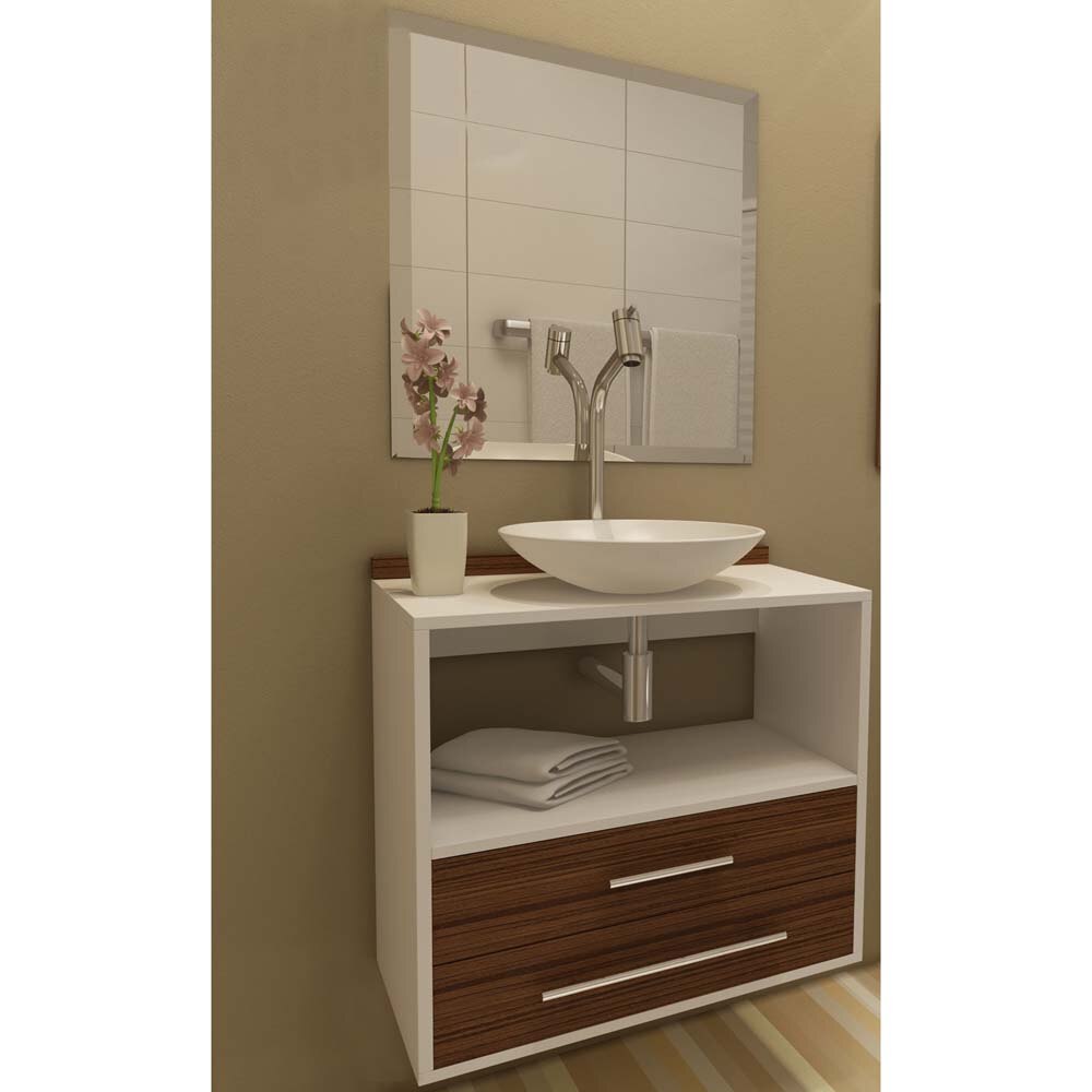Gabinete para Banheiro Vtec Lua com Cuba e Espelho 55 x 55 x 35 cm – BrancoN -> Cuba Banheiro Dicico Gabinete para Banheiro Vtec Lua com Cuba e Espelho 55 x 55 x 35 cm – BrancoN -> Cuba Banheiro Dicico
