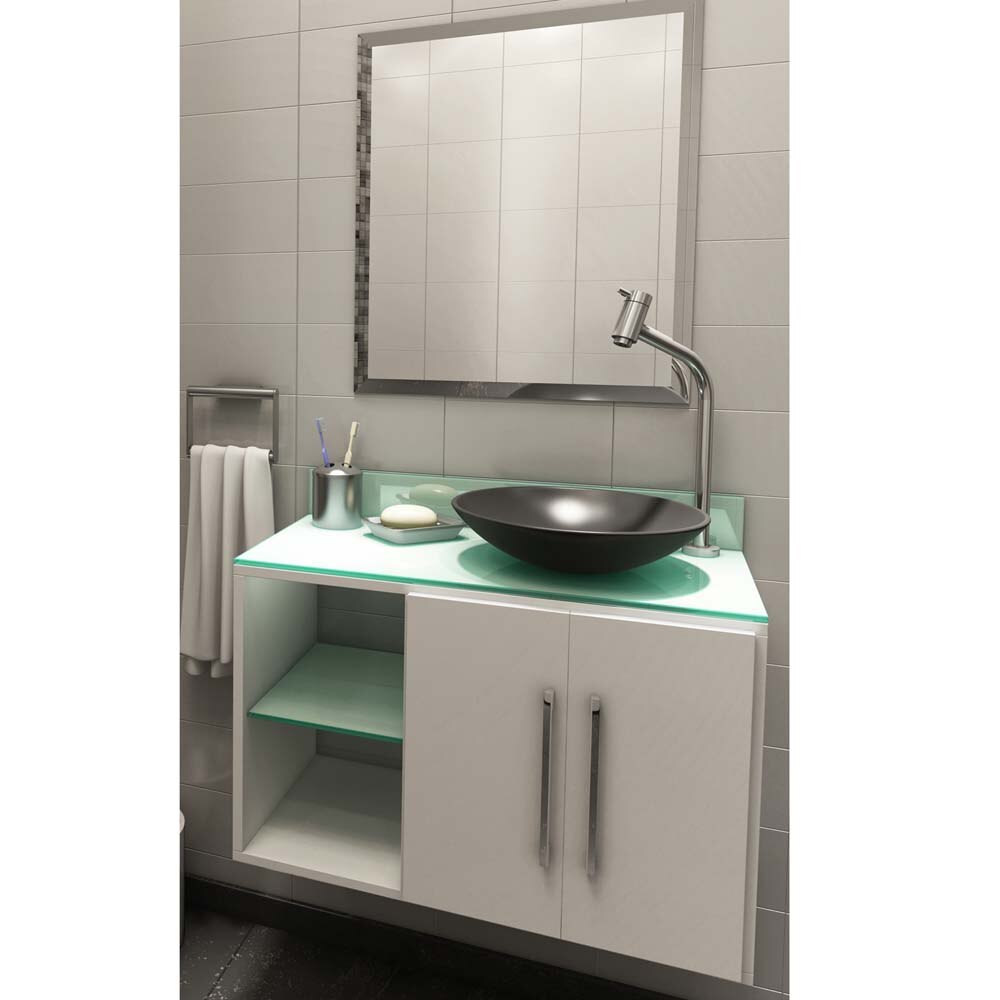 Gabinete para Banheiro Vtec Marte com Cuba e Espelho 45 x 65 x 35 cm Branco -> Cuba Com Gabinete Para Banheiro Gabinete para Banheiro Vtec Marte com Cuba e Espelho 45 x 65 x 35 cm Branco -> Cuba Com Gabinete Para Banheiro