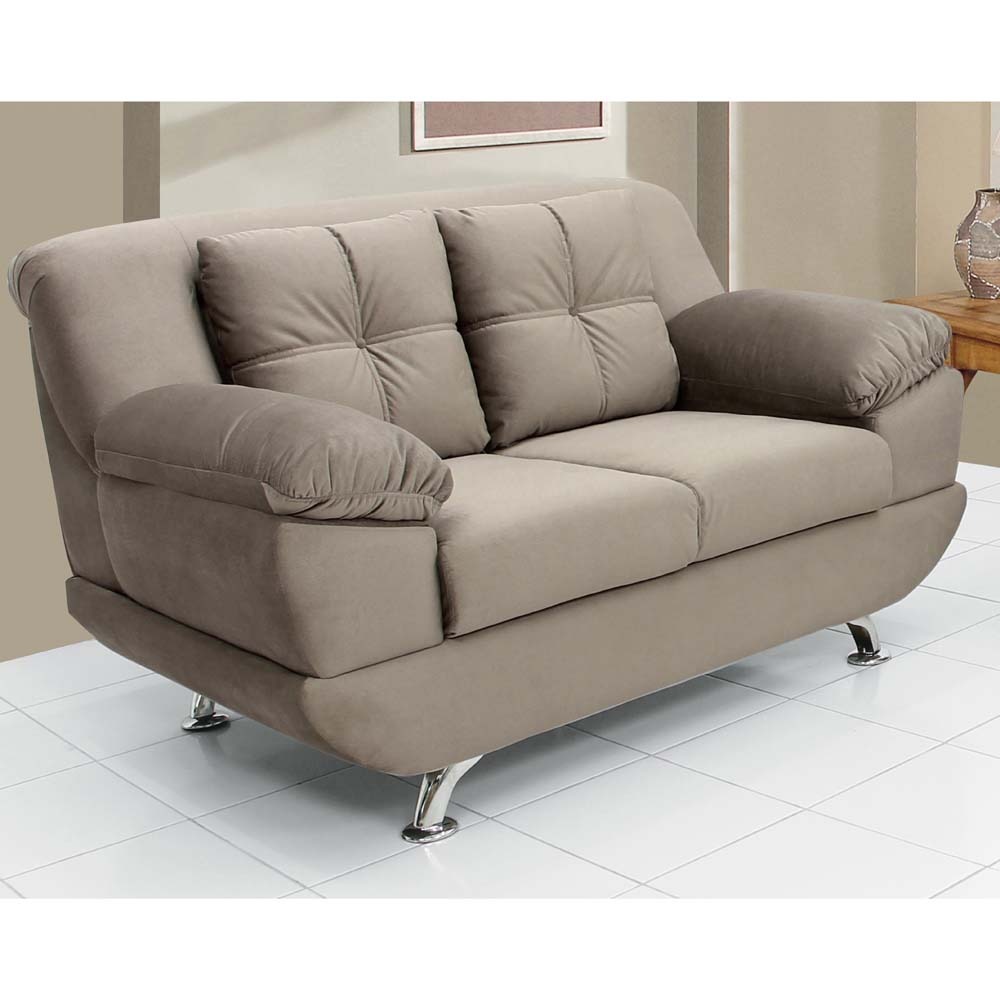 Sofá 2 Lugares Linoforte Gold em Suede Sofás no