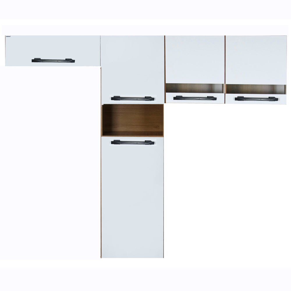 Cozinha Bartira Glamour Imbuia Branco Completa Cozinha Compacta Cozinha Bartira Glamour Imbuia Branco Completa Cozinha Compacta