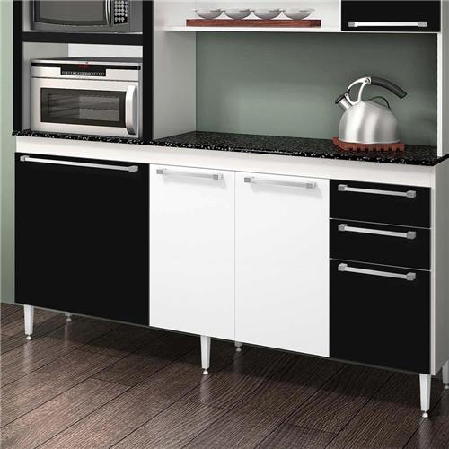 Cozinha Compacta CHF Móveis Village com 7 Portas e 2 Gavetas Cozinha Compac # Cozinha Compacta Chf Moveis Fenix Cozinha Compacta CHF Móveis Village com 7 Portas e 2 Gavetas Cozinha Compac # Cozinha Compacta Chf Moveis Fenix