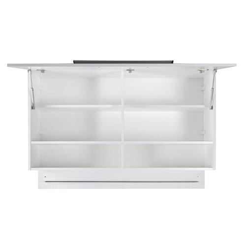 Armário Basculante Bartira Carla com Nicho e Suporte para Utensílios Branco Cozinha Modulada Aparador Wahl É Bom ~ Armário Basculante Bartira Carla com Nicho e Suporte para Utensílios Branco Cozinha Modulada