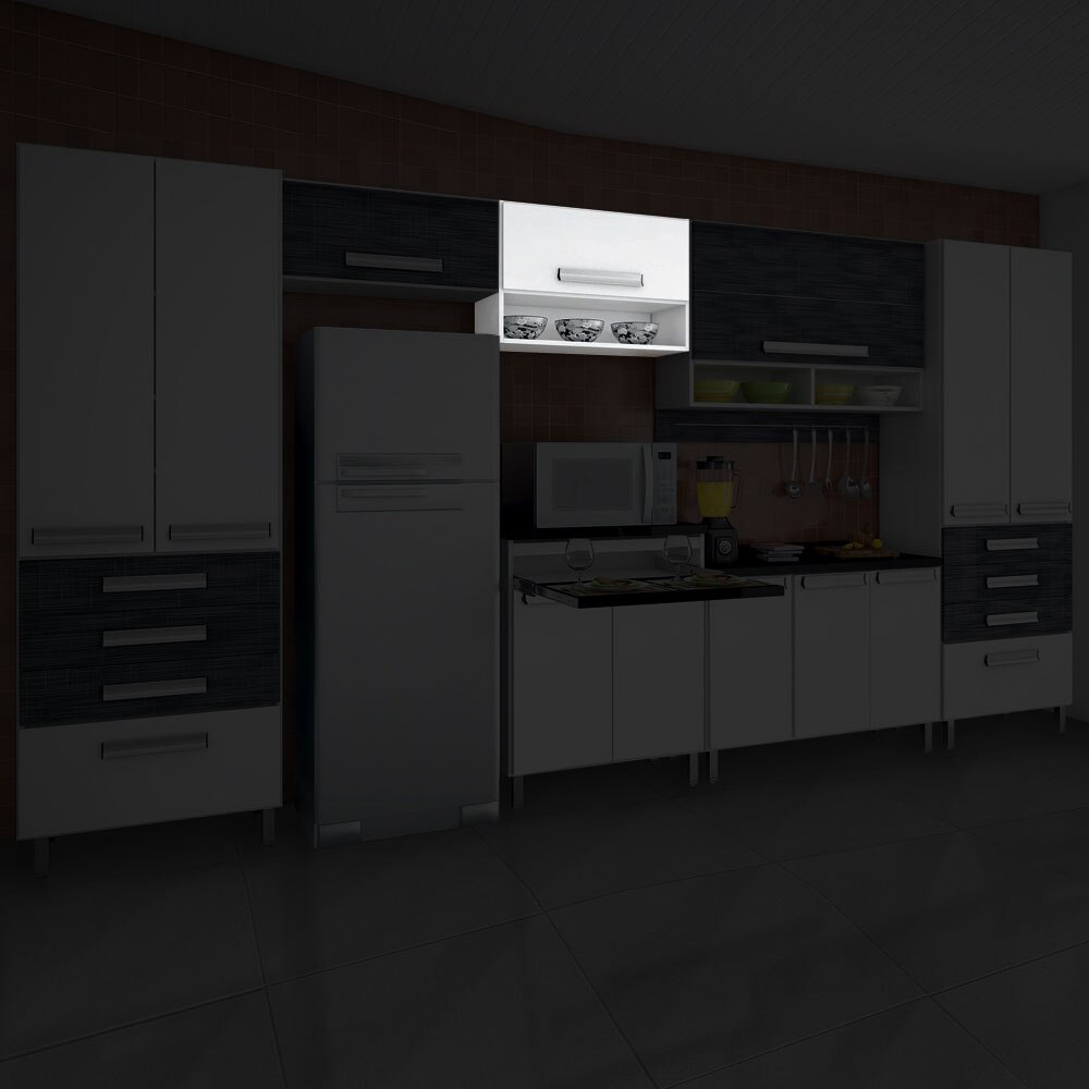 Cozinha Bartira Glamour Imbuia Branco Completa Cozinha Compacta Cozinha Bartira Glamour Imbuia Branco Completa Cozinha Compacta