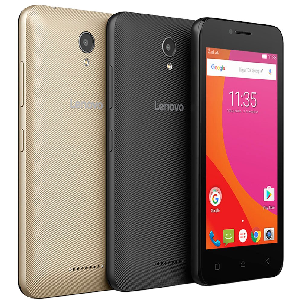 Smartphone Lenovo Vibe B Preto com 8GB, Tela 4.5", Câmera 5MP, 4G, Dual ...